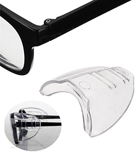 WLGREATSP 2PCS Clear Universal Flexible Side Shields Safety Glasses Goggles Eye Protection