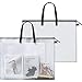 Outus Art Portfolio Bag 19 x 25 Inch Poster Storage Bag Poster Board Holder with Handle and Zipper Transparent Folder Organizer for Painting, Bulletin Boards, Scrapbook, Artwork(2 Pieces)