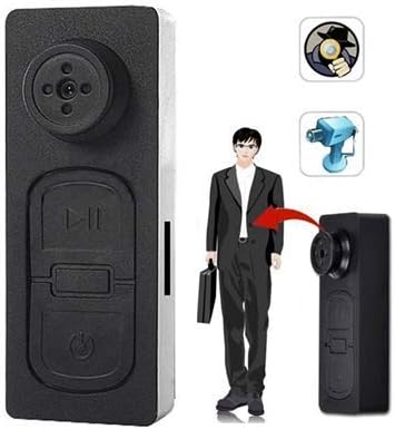 spydo Jasoos Brand HD Audio and Video CCTV Cam Covert Spy Miniature Button Hidden Camera with SD Card Slot - Up to 32GB