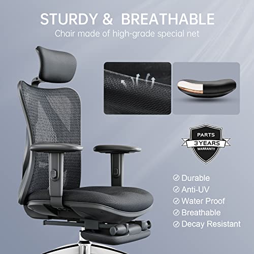 XUER Ergonomic Office Chair Home Office Desk Chair with Footrest