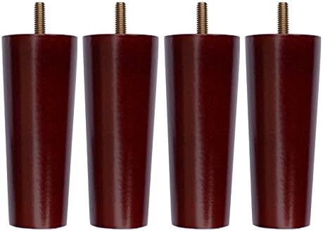 Vencroma Round Wooden Furniture Sofa Legs Modern Wood Solid Tapered Sofa Couch Legs Sofa Legs Replacement, Set of 4