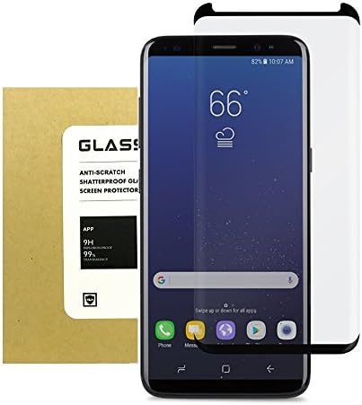 Galaxy S8 Plus Tempered Glass Screen Protector,Onexix [Full Coverage][Bubble Free][Anti-scratches][Case Friendly][9H Hardness][HD Clear] Premium Screen Protector for Samsung Galaxy S8 Plus (Black)