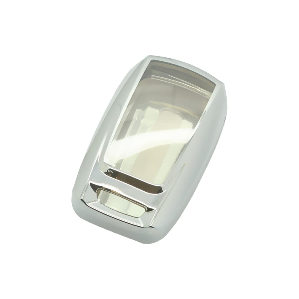 BROVACS Soft TPU Case Shell Cover Protector Holder Compatible with DODGE RAM 2500 3500 4500 5500 1500 Smart Remote Key Fob 3 4 5 6 Button SV9753 Silver