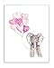 The Stupell Home Décor Collection Baby Elephant with Pink Heart Balloons Wall Plaque Art 10 x 15