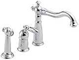 Delta 155-DST Victorian Single Handle Kitchen Faucet with Spray, Chrome