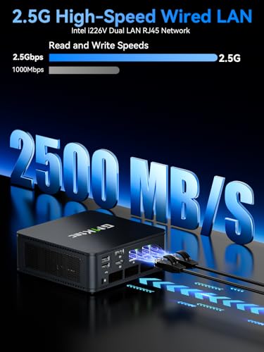 GMKtec M6 Ultra Gaming Mini PC Zen 4 Ryzen 5 7640HS (Upgraded 6600H/ 6800H/U), 32GB RAM DDR5 1TB SSD Dual NIC LAN 2.5GbE Desktop Computers Office Home/Triple 4K Display/WiFi 6/USB4/BT 5.2/DP/HDMI 2.0