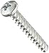 Steel Thread Rolling Screw for Plastic, Zinc Plated, Pan Head, Phillips Drive, #4-20 Thread Size, 3/4