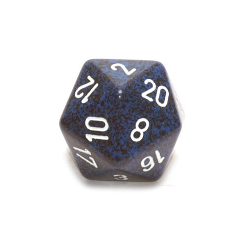 Jumbo d20 Counter - Speckled 34mm Dice: Stealth