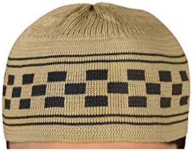 ran Brand New Mens Islamic Prayer Cap Muslim Topi Skull Hat Kufi Style Head YAM173