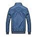 Nantersan Mens Casual Jacket Outdoor Sportswear Windbreaker Lightweight Bomber Jackets and Coats,X-Small,Jk025 Blue