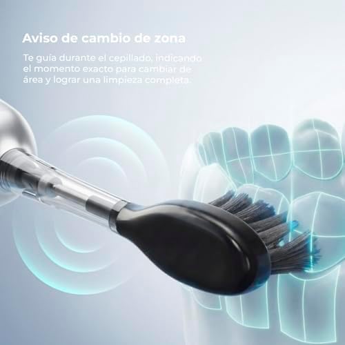 Escova de dentes elétrica sónica com oscilação 60º ToothCare DeluxeSwing. 3 modos personalizados, leve e compacto, autonomia de 40 dias, 3 cabeças de substituição, IPX7