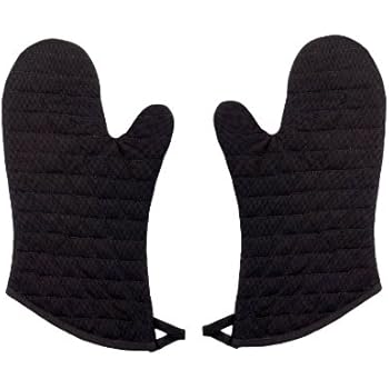 Now Designs Basic Oven Mitt, Black - 6.5 x 13 in | Set of 2