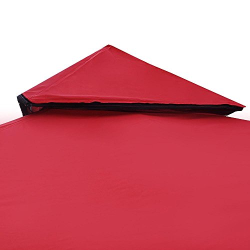 Koval Inc. 12’x12’ Square Replacement Top for Canopy Gazebo (Red)