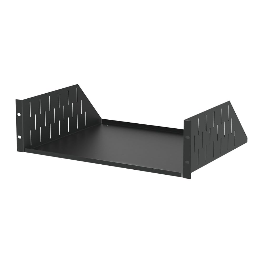 Penn Elcom 3U Black Rack Shelf R1194/3UK - 368mm Deep — image 1