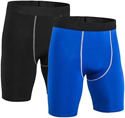Fitibest Men's 2 Pack Athletic Compression Shorts Underwear Base Layer Tights