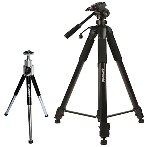 Polaroid 72-inch Photo / Video ProPod Tripod Includes Deluxe Tripod Carrying Case + Additional Quick Release Plate For Digital Cameras & Camcorders and Polaroid 8