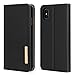 BENTOBEN iPhone Xs Max Wallet Case, Kickstand Genuine Leather Folio Flip Lightweight & Slim Fit Business Men Protective Case with Credit Card Slot Cash Pocket for Apple iPhone Xs Max 6.5'' - Black