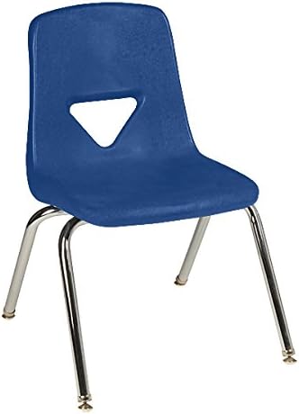 Scholar Craft SFT-SC125NA-SO 120 Series School Chair, 15 1/2" Seat Height, Blue/Navy (Pack of 5)