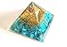 Exquisite A++ Turquoise Orgone Pyramid Crystal Gemstones Chakra Copper Metal