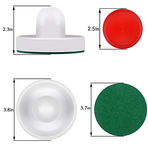 ONE250 Air Hockey Pushers and Red Air Hockey Pucks, Goal Handles Paddles Replacement Accessories for - //coolthings.us