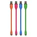 dCables Bendy & Durable Short Micro USB Charging Cable - 7 Inch - 4 Pack Rainbow - for Android