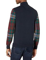 Tommy Hilfiger Men's 1/4 Zip Pull-Over Sweater, Sky