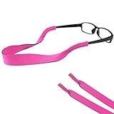EWIN(R) 2PCS Kids Child's Girl Girl's Neoprene Sports Eyeglass Glasses Sunglasses Holder Safety Strap Cord Pink 28x2cm