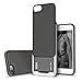 iPhone 8 / iPhone 7 Case, DesignSkin [Slider] [Sliding Card Holder Slot] Extreme Heavy Duty 3-Layer Bumper Protection Wallet Cover with Card Holder Case Cover for iPhone 7/8 - Titanium Black