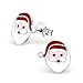 925 Sterling Silver Hypoallergenic Set of 4 Pairs Christmas Set Stud Earrings for Girls and Womens (Nickel Free) 20509