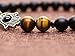 AmorWing M Onyx Tiger Eye Hamsa Hand Buddha Mens Bracelet for Yoga Meditation