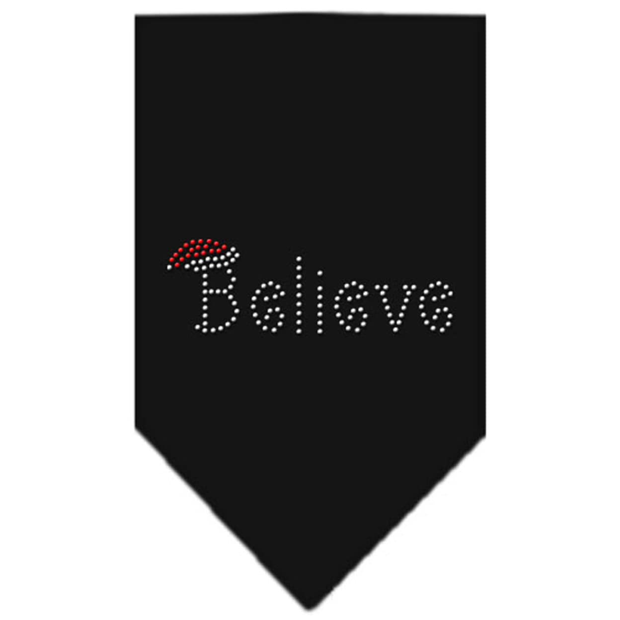 Mirage Believe Rhinestone Bandana, Small, Black