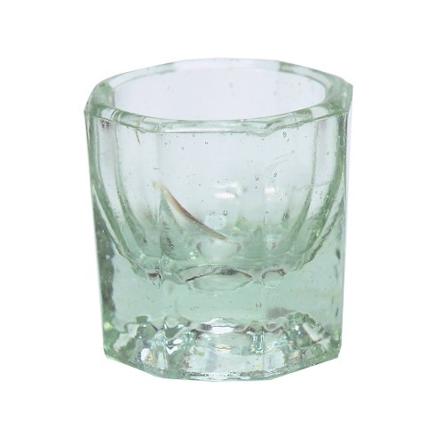 Clear Acrylic Nail Art Liquid Powder Bowl Dappen Dish Cup Lid Glass
