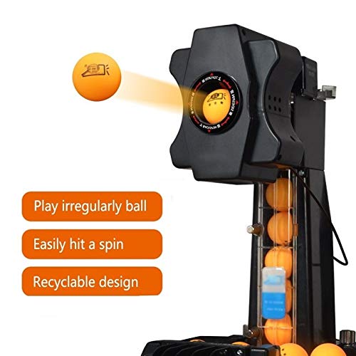 2020 Table Tennis Machine Robot Automatic Ping Pong Machine Wireless Loop Service, With Control Box, Net Cover, Adjustable Swing Range for Training