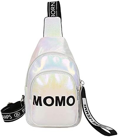Huaheng 1PC Stylish Women Waist Bag PU MOMO Printed Solid Color Chest Bag for Outdoor Sport New