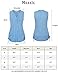 Sleeveless Tops for Women, Messic Women's Drawstring Sides Shirring Button V Neck Shirt Top L Blue