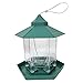 Hanging Bird Feeder – Twinkle Hexagon Shaped Feeding Dish Feeder with Twist Lock Cover Roof for Parrot Macaw African Greys Budgies Parakeet Conure Finch Small Animal (Green)thumb 1
