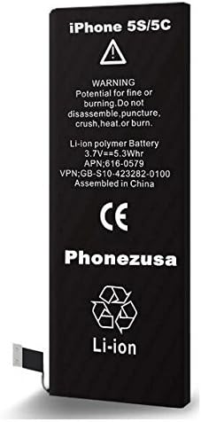 PHONEZUSA Replacement Battery for 5s 5c (not 5) quality long lasting batteries