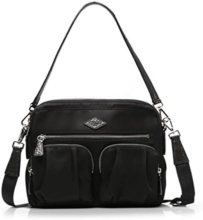 MZ Wallace Small Roxy Bedford Nylon Shoulder Bag Black