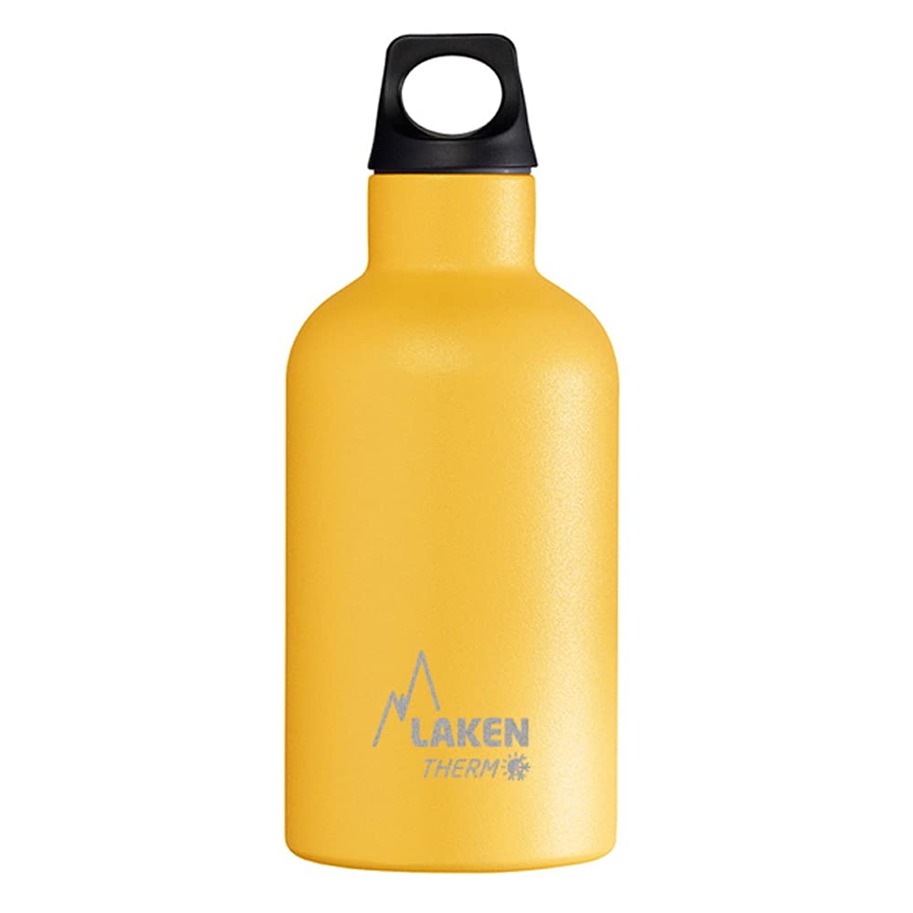 LAKEN Stainless steel thermal bottle. 18/8-0,35L - Yellow