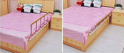 P.M.P.S. Heavy Hospital Bed Guard Railing,Collapsible Railing with Attachment,No Drilling Required, (1 Side Only) (Large- 48 INCH)