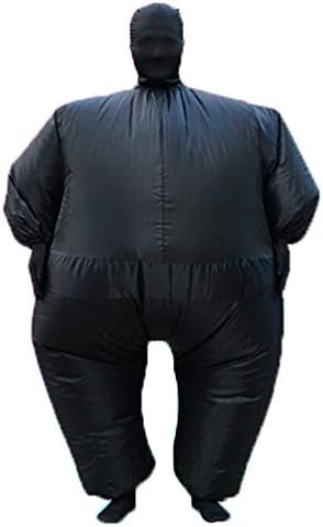 Gardenwin Inflatable Full Body Costumes Suit Blow up Party Cosplay Fat Skin Jumpsuit Black