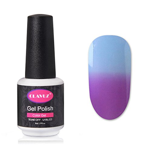 CLAVUZ Nail Gel Polish Temperature Color Changing Soak Off UV LED Nail Lacquers Salon Beauty Nail Art Manicure