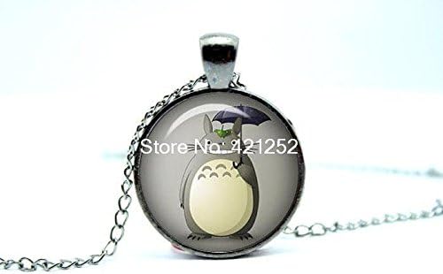 Pretty Lee 2015 Fashion My Neighbor Totoro Japanese Animated Fantasy Film By Studio Ghibli Glass Photo Cabochon Necklace Christmas gift