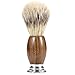Luxury Mens Shaving Brush - For The Best Wet Shave. Made From Futura Synthetic Badger Hair, Exfoliating Stiff Bristles. Handmade Brazilian Sandalwood + Alloy Base. Pre Shave & Barber Approved.