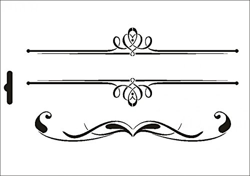 UMR-Design W-627 Vintage Label Textil- / wallstencil Size A4