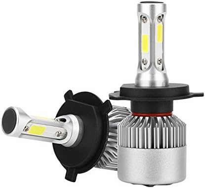 A Pair of S2 LED Headlight Bulbs, Malcam IP68 Waterproof And Dustproof LED Car Light,Latest COB Chips Adjustable Beam 80W 8000lm 6000K Cool White(H4)