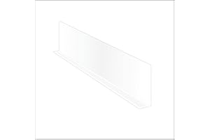 CLIP STRIP Clear Plastic Shelf Divider 3" H x 9-9/16" L with Adhesive Mount by ClipStrip | 20 mil Thick | Crystal Clear PVC Retail Shelf Separator | Item SD-3010, Pack of 50