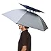 Hunter's Tail UV Umbrella Hat with Double Canopy - Silver