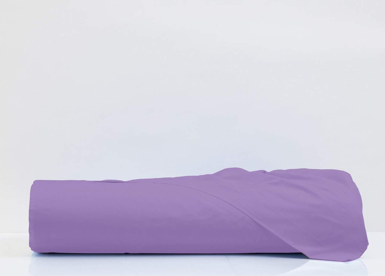 BIANCHERIAWEB Bed Linen Top Sheet 100% Cotton Solid Colour Made in Italy