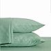 Cambay Linens 400 Thread Count Cotton Sateen Queen Sheet Set, Aqua (Set of 6)